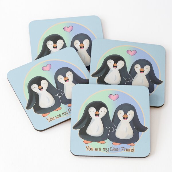 Item preview, You are my Best Friend - Pinguins holding hands designed and sold by Art-by-Denise.