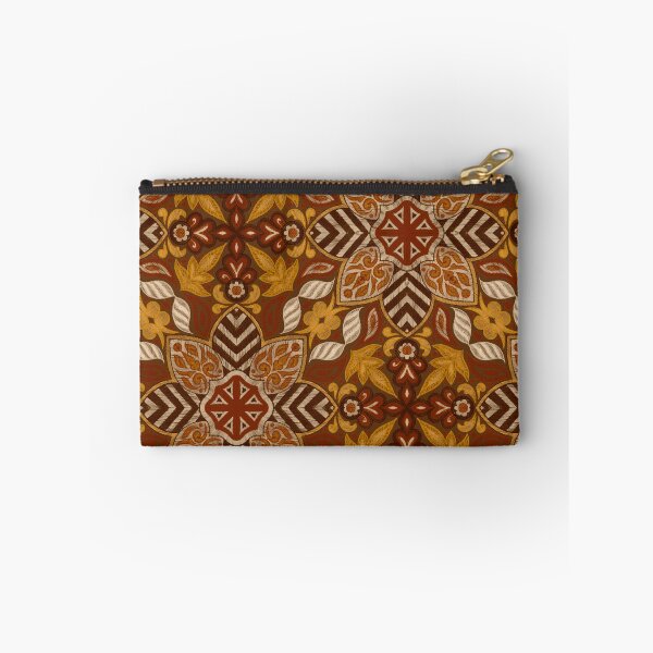 Item preview, Floral Mandala Digital Drawing Pattern - Brown with Dark Brown Background designed and sold by SemDesigns1.