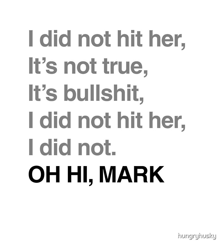  I Did Not Hit Her It s Not True By Hungryhusky Redbubble
