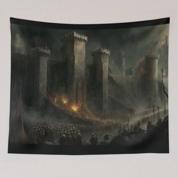 Item preview, Epic Medieval Battle & Castle Siege - Fantasy Art designed and sold by FantasyFusion.
