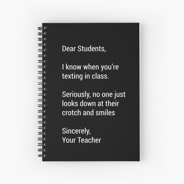 Funny Sarcastic Humor English Teacher Novelty Tee Spiral Notebook