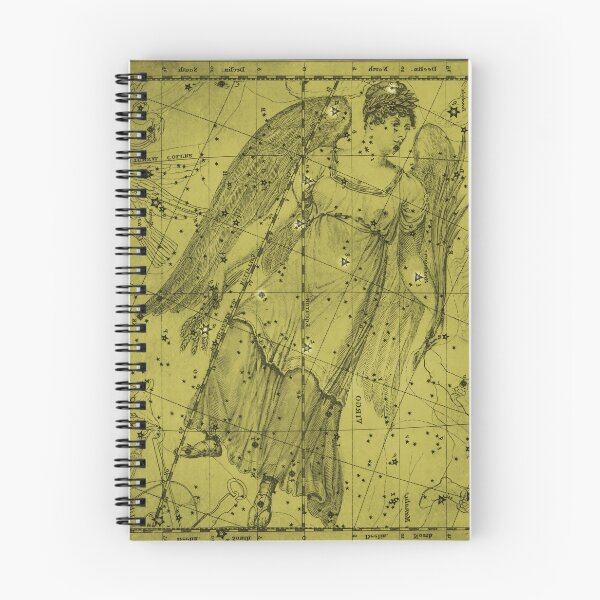 Item preview, Virgo Zodiac Constellation Star Map, Mushroom Yellow designed and sold by notsweettea.