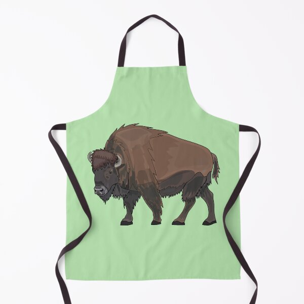 Item preview, Bison cartoon illustration designed and sold by Misscartoon.