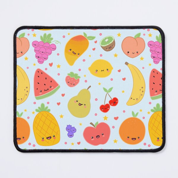 Item preview, Kawaii fruits pattern designed and sold by Yarafantasyart.