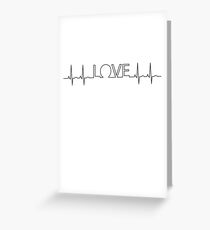 Love On EKG Greeting Card