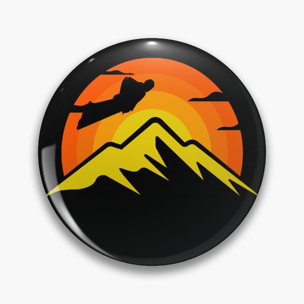 Item preview, Wingsuit flying Base Jumping Skydiving Mountains Peak designed and sold by TastefulTees.