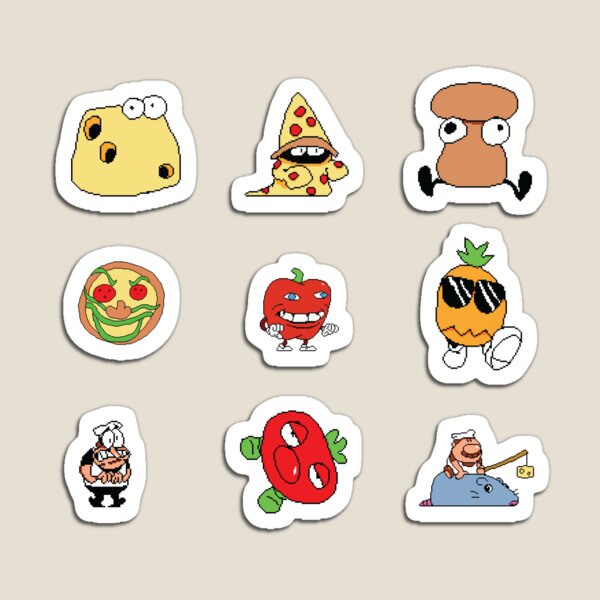 Pizza tower Peppino Stickers set mega pack Kids T-Shirt for Sale