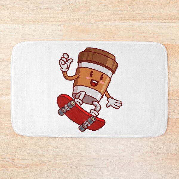 Item preview, Coffee cup cartoon character, Coffee cup with skateboard designed and sold by Tony J.