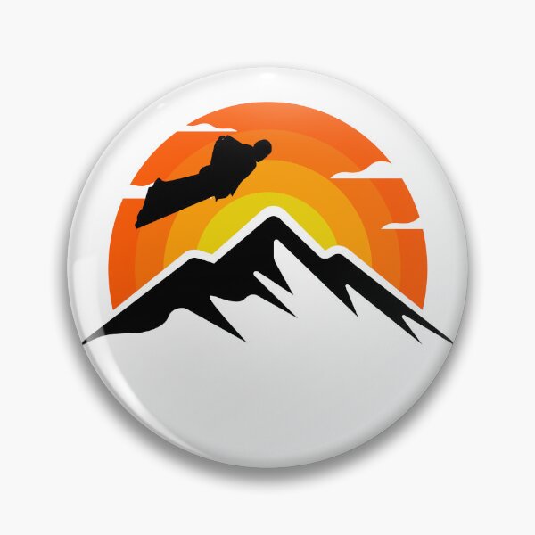 Item preview, Wingsuit flying Base Jumping Skydiving Mountains Peak designed and sold by TastefulTees.