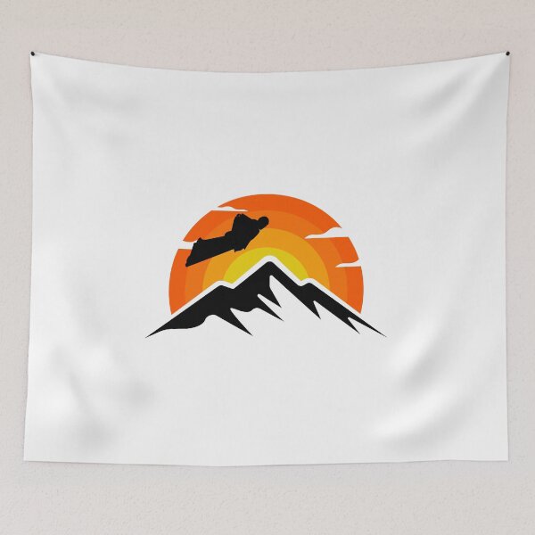Item preview, Wingsuit flying Base Jumping Skydiving Mountains Peak designed and sold by TastefulTees.