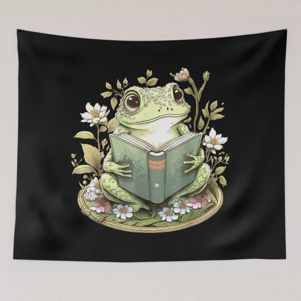 Item preview, Cute Cottagecore Floral Frog Aesthetic designed and sold by bretportmarow.