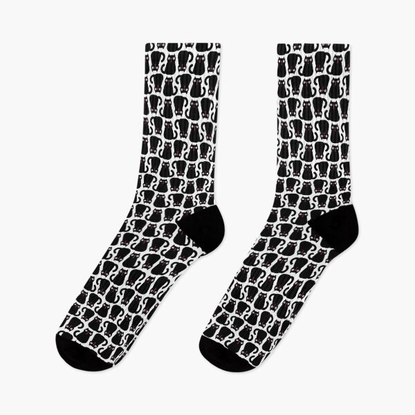 Artikelvorschau, Schwarze und rote Katzen, nahtloses, süßes Katzenmuster entworfen und verkauft von Dazzline Designs.