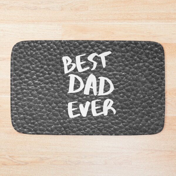 Item preview, Best Dad Ever on Black Leather Pattern designed and sold by Trendytstore.