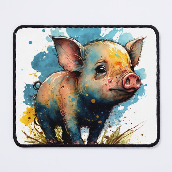 Item preview, Paint splatter baby pig- pop art designed and sold by Artxplor.