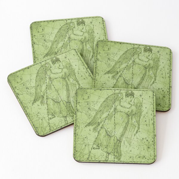 Item preview, Virgo Zodiac Constellation Star Map, Green designed and sold by notsweettea.