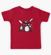 Drummer Cat Kids Tee