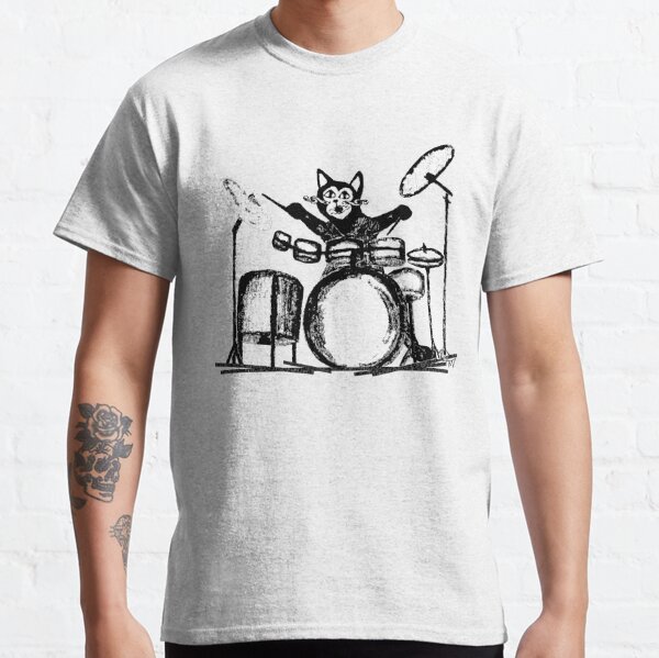 Drummer Cat Classic T-Shirt