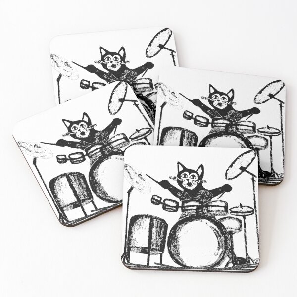 Item preview, Drummer Cat designed and sold by amanda metalcat dodds.