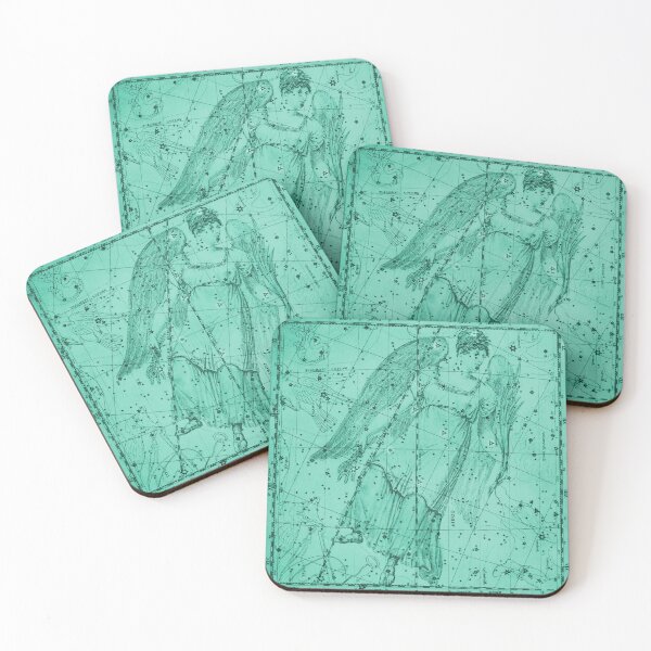 Item preview, Virgo Zodiac Constellation Star Map, Turquoise designed and sold by notsweettea.