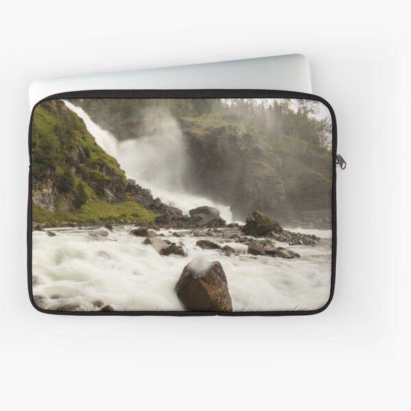 waterfall, landscape nature in Norway Laptop Sleeve