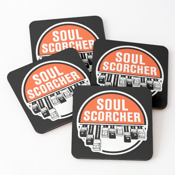 Artikelvorschau, Soul Scorcher Hammond-Emblem für dunklen Hintergrund entworfen und verkauft von jomi.amsterdam.