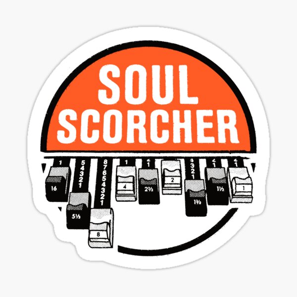 Item preview, soul scorcher hammond emblem for dark background designed and sold by jomi.amsterdam.