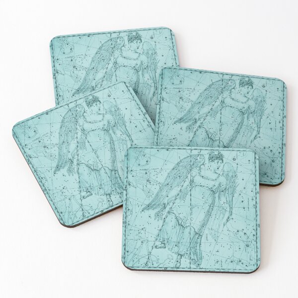 Item preview, Virgo Zodiac Constellation Star Map, Light Blue designed and sold by notsweettea.