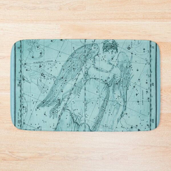 Item preview, Virgo Zodiac Constellation Star Map, Light Blue designed and sold by notsweettea.