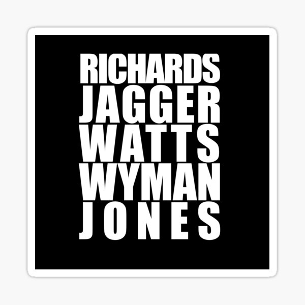 BAND MEMBERS - ROLLING STONES Sticker