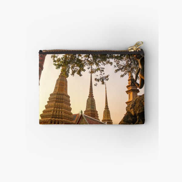Item preview, Mosaic tiled Buddha stupas and an iron sculpture at Wat Pho temple. designed and sold by kall3bu.