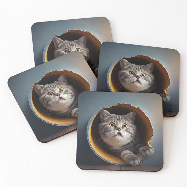 Item preview, Fat cat in hole 031 [square] designed and sold by jetaiart.