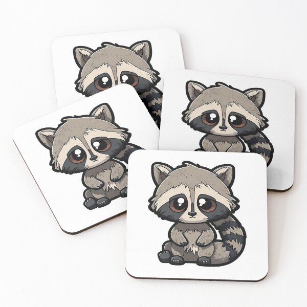 Item preview, Lindo mapache de dibujos animados designed and sold by BHDesignCo.
