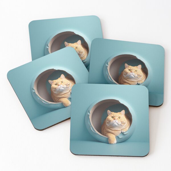 Item preview, Fat cat in hole 032 [square] designed and sold by jetaiart.