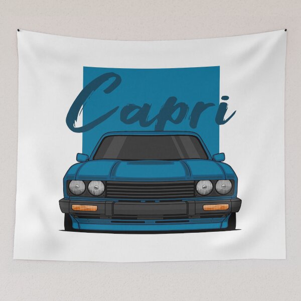 Item preview, Front Blue Capri MK3 Classic designed and sold by goldentuners.