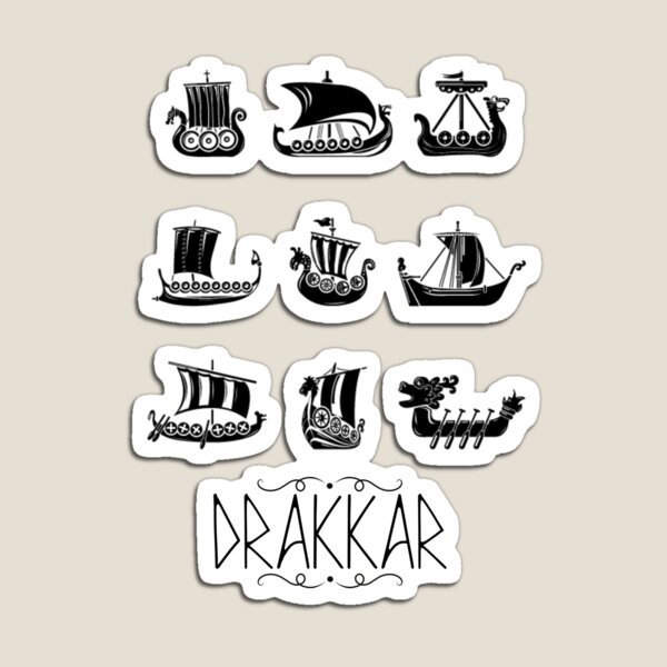Item preview, Viking Drakkar Longship Designe designed and sold by NordicQuotes.