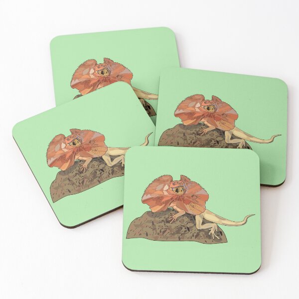 Item preview, Frilled-neck lizard cartoon illustration designed and sold by Misscartoon.