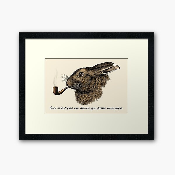 Item preview, "This is not a hare smoking a pipe." - Magritte Parody designed and sold by Vertigo Creative.
