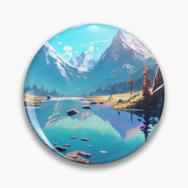 Artikelvorschau, Mountains, rivers with a radiant sun digital art entworfen und verkauft von warzin.