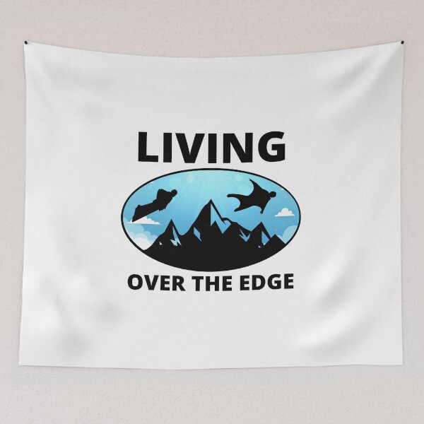Item preview, Wingsuit flying Base Jumping Skydiving Mountains Peak designed and sold by TastefulTees.