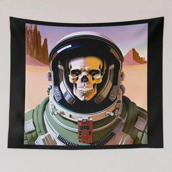 Item preview, Retro Horror Astronaut Skull 17 designed and sold by Benito Del Ray.