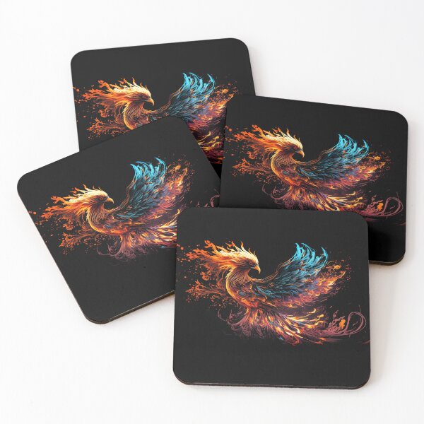 Item preview, Phoenix in flames paint digital art designed and sold by ARTISTRY  ATELIER.