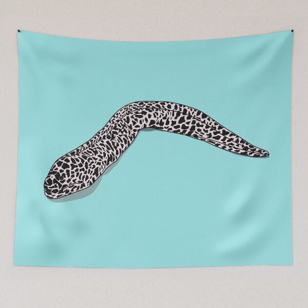 Item preview, Spotted moray eel cartoon illustration designed and sold by Misscartoon.