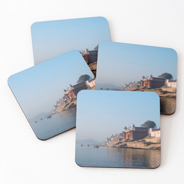 Item preview, 1980s - Boat View of the Ghats with a Blue Sky, Varanasi, Uttar Pradesh, India designed and sold by thatwaslife.