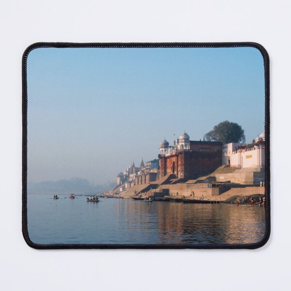 Item preview, 1980s - Boat View of the Ghats with a Blue Sky, Varanasi, Uttar Pradesh, India designed and sold by thatwaslife.
