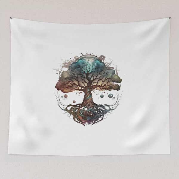 Item preview, Epic Legendary Viking Tree of Life, Norse fantasy Art, Yggdrasil, norse mythology designed and sold by IceBreakerStd.