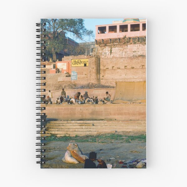Item preview, 1980s - Boat View of the Ghats with a Blue Sky, Varanasi, Uttar Pradesh, India designed and sold by thatwaslife.