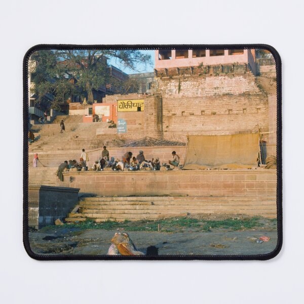 Item preview, 1980s - Boat View of the Ghats with a Blue Sky, Varanasi, Uttar Pradesh, India designed and sold by thatwaslife.