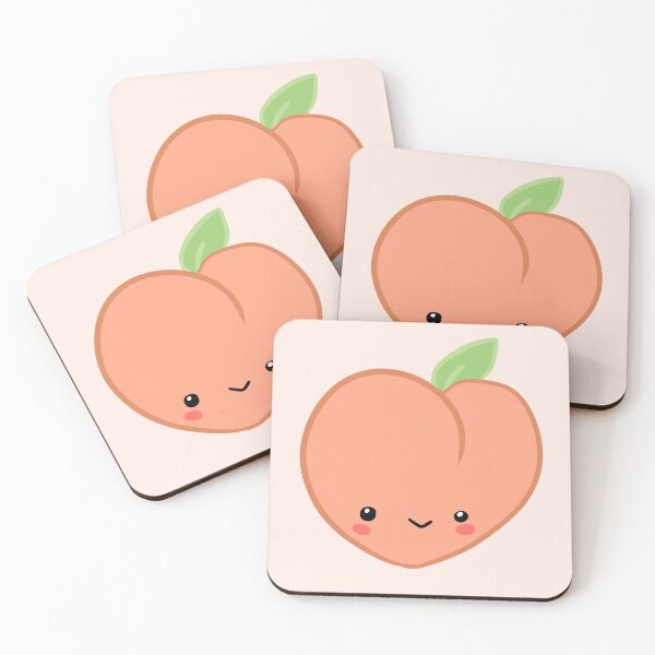 Item preview, Kawaii peach illustration  designed and sold by Yarafantasyart.