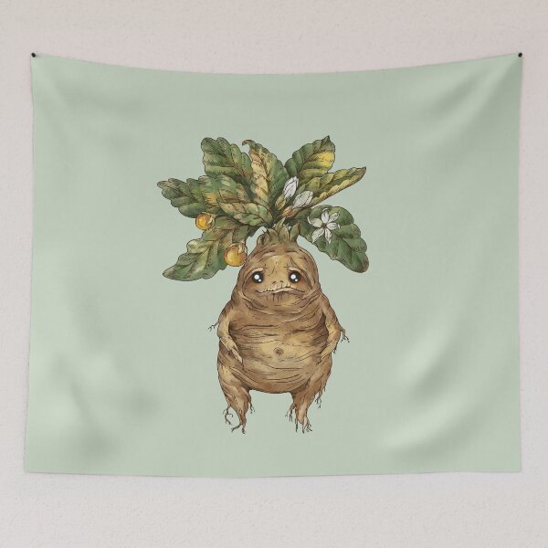 Item preview, Cute mandrake with kawaii eyes designed and sold by Bonitabon.