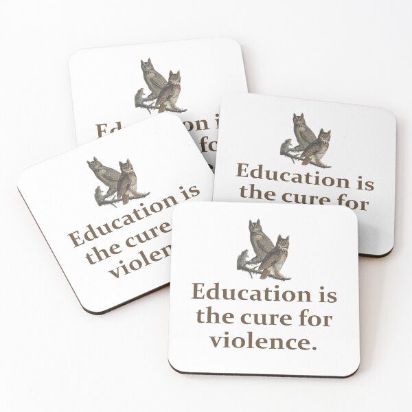 Artikelvorschau, Education Is The Cure For Violence - Education Quote  entworfen und verkauft von CrankyOldDude.